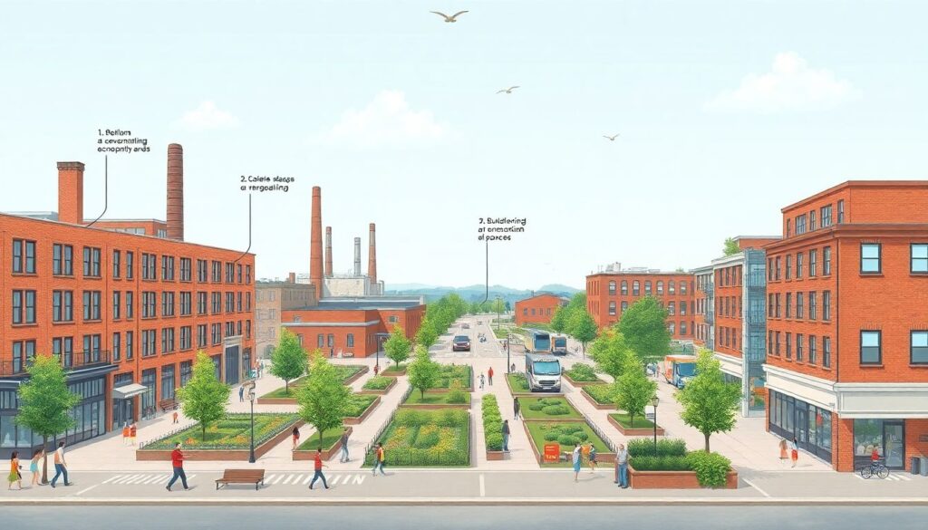 Преобразование промзон в общественные пространства - иллюстрация
