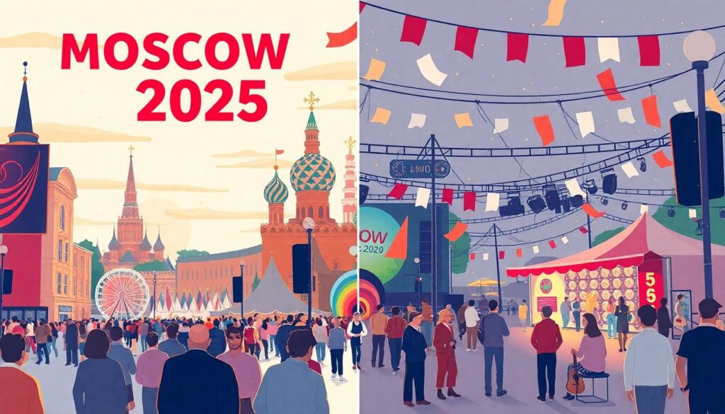 Городские представления и уличные фестивали - иллюстрация