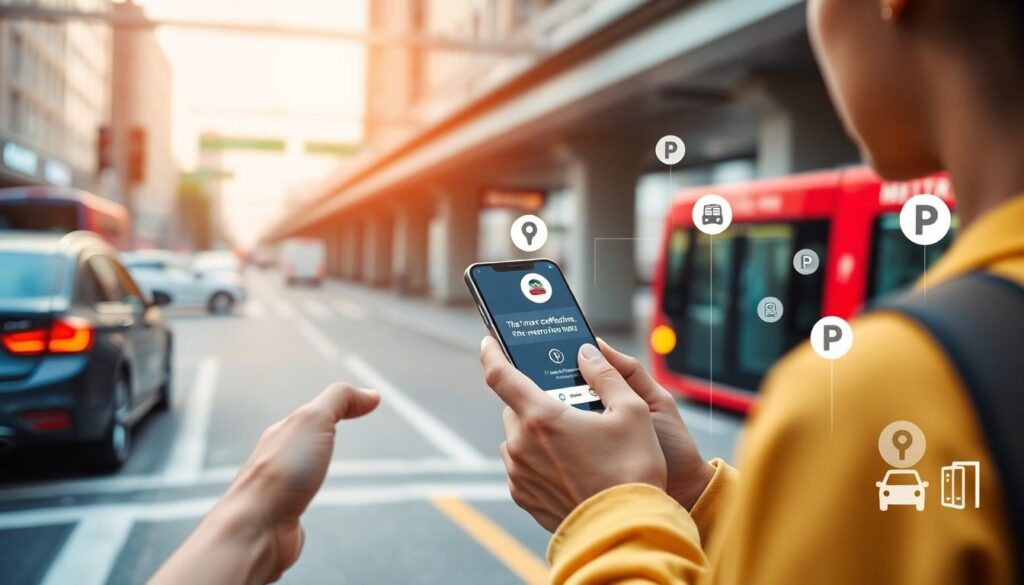 Умные парковки для устойчивой мобильности - иллюстрация