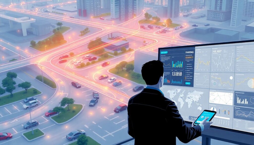 Умные парковки для устойчивой мобильности - иллюстрация