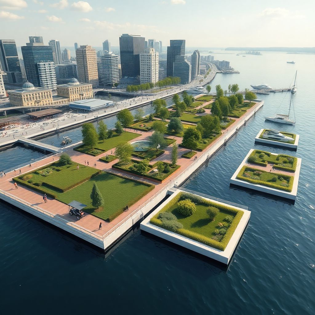 Плавучие парки как инновационное решение береговых территорий