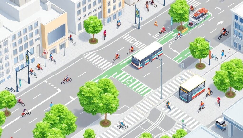 Пешеходные и велодорожки: баланс движения - иллюстрация