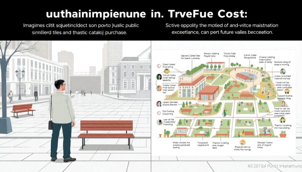 Городская экономика и общественные пространства - иллюстрация